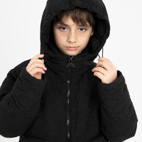 BLACK PUFFER MONOGRAM JACKET