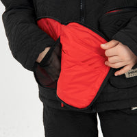 BLACK PUFFER MONOGRAM JACKET