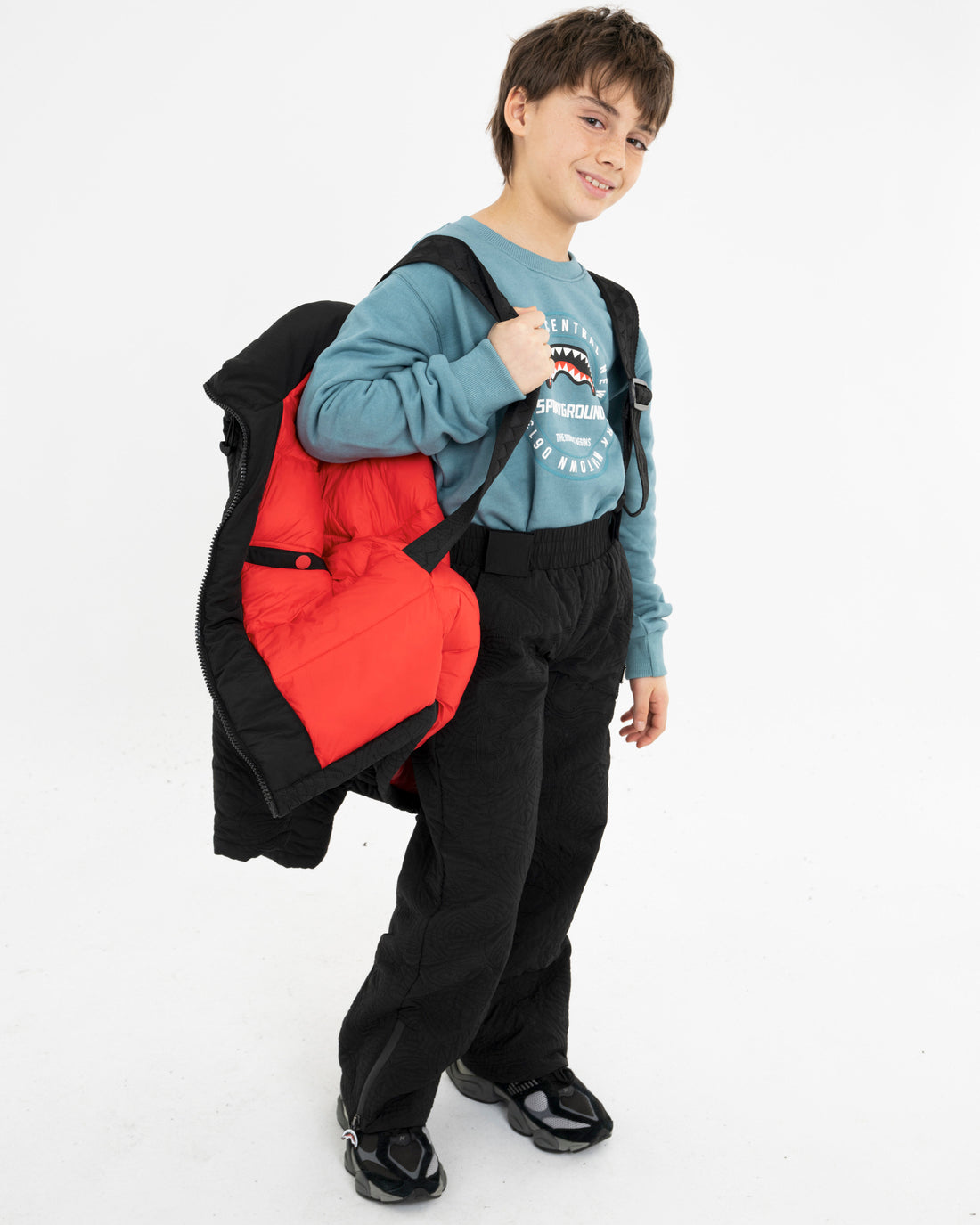 BLACK PUFFER MONOGRAM JACKET