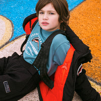 BLACK PUFFER MONOGRAM JACKET