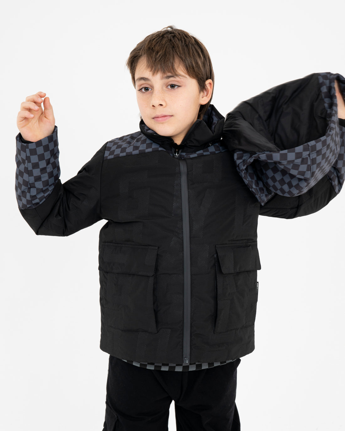 CHECKERED PADDED JACKET
