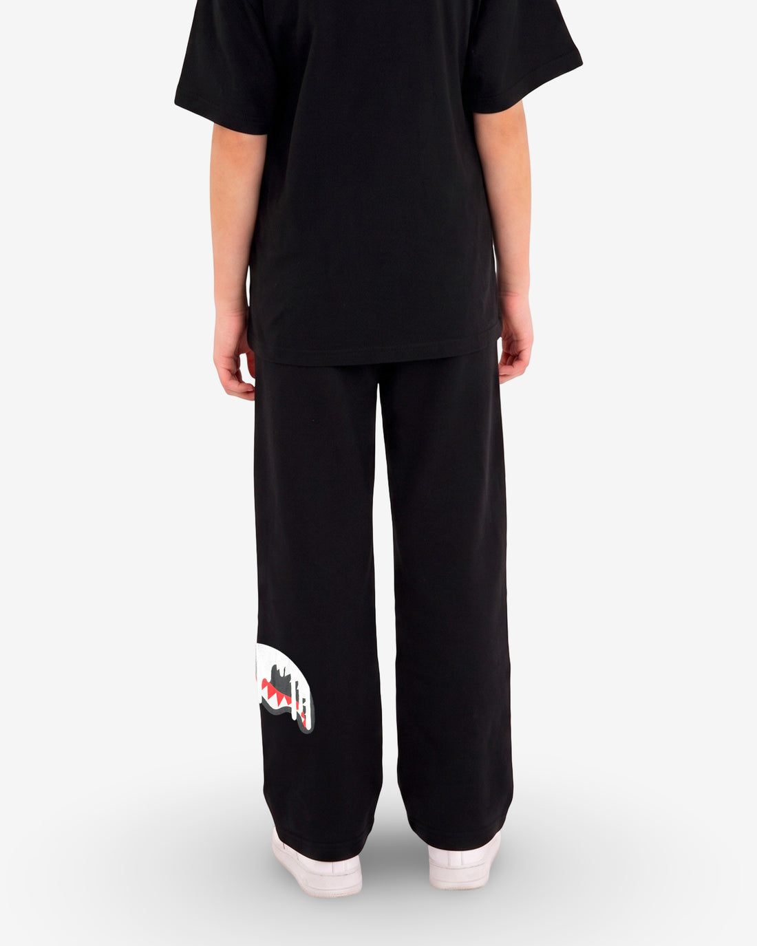 SILVER DRIP OVER PANTS BLACK