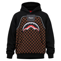 CHECKERED CONTRAST COMFY HOODIE