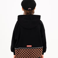 CHECKERED CONTRAST COMFY HOODIE