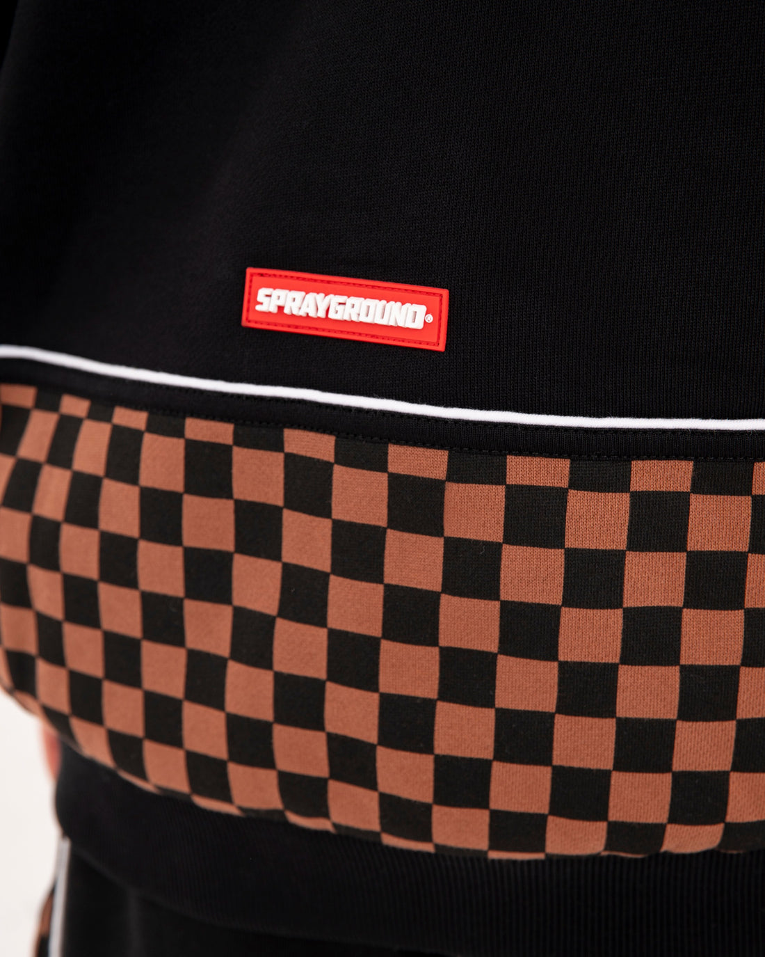 CHECKERED CONTRAST COMFY HOODIE