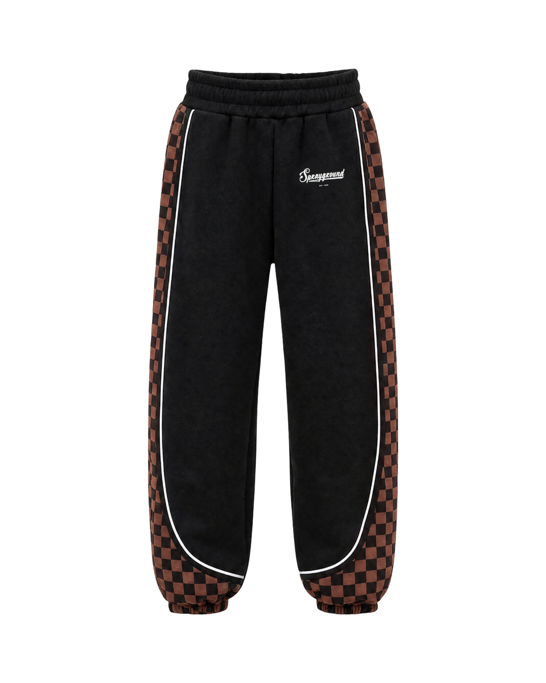 CHECKERED CONTRAST OVER PANTS