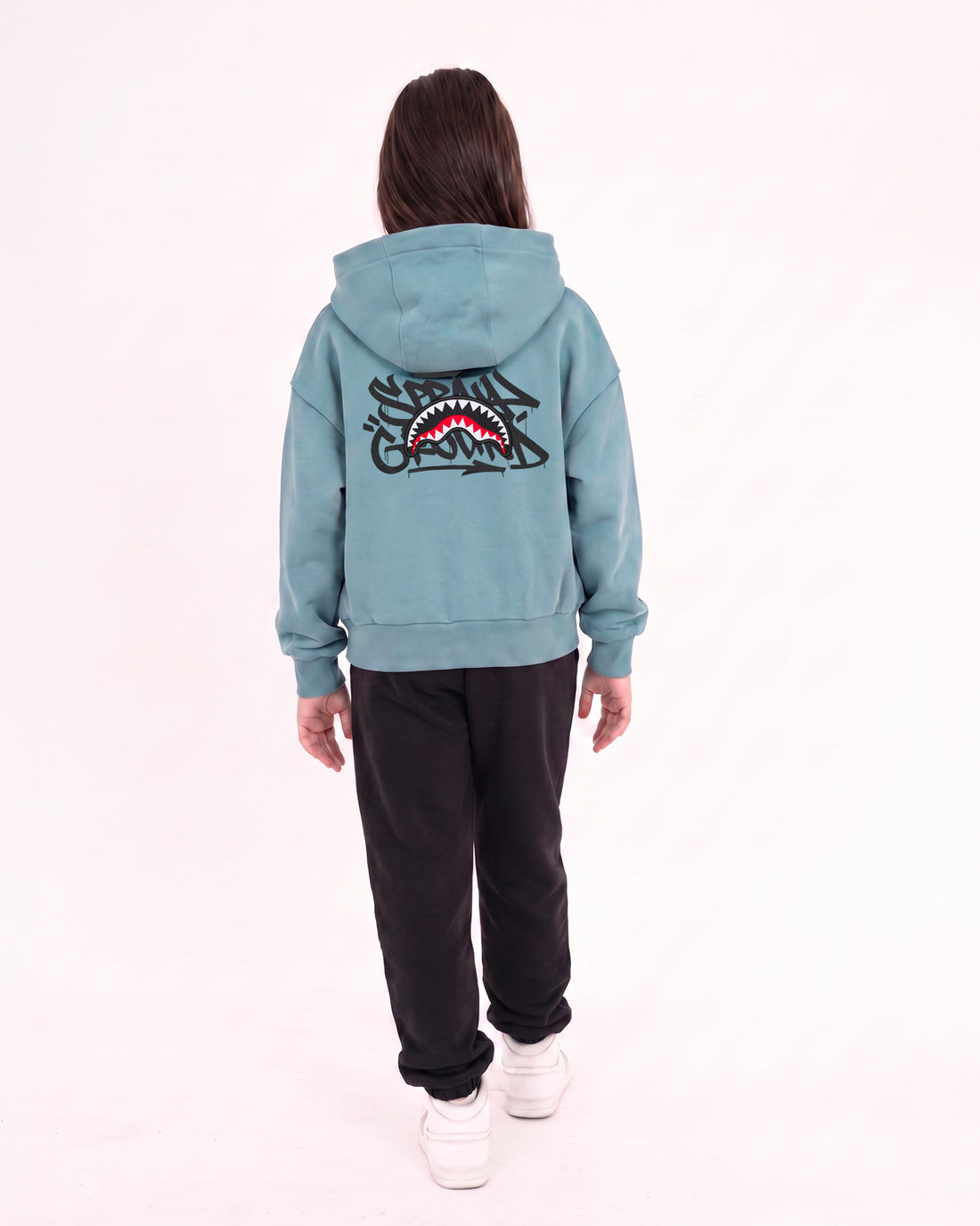 SPRAYGROUND TAG FULL-ZIP PERFECT HOODIE SMOKE BLUE