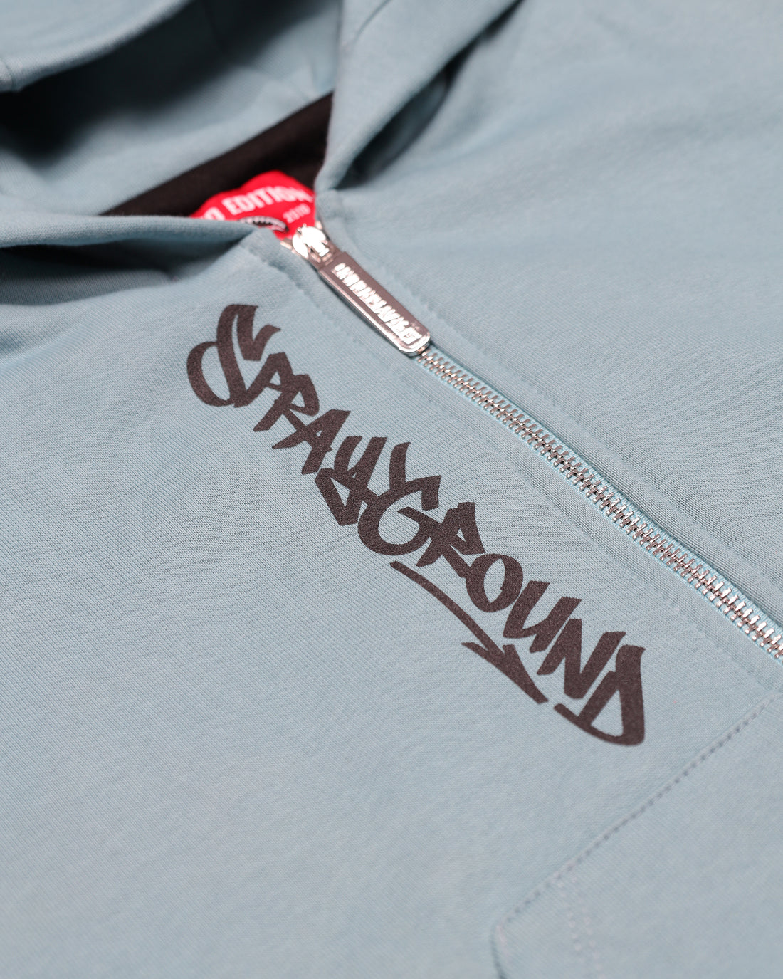 SPRAYGROUND TAG FULL-ZIP PERFECT HOODIE SMOKE BLUE