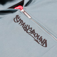 SPRAYGROUND TAG FULL-ZIP PERFECT HOODIE SMOKE BLUE