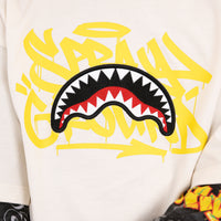 SPRAYGROUND TAG DOUBLE OVER T-SHIRT IVORY