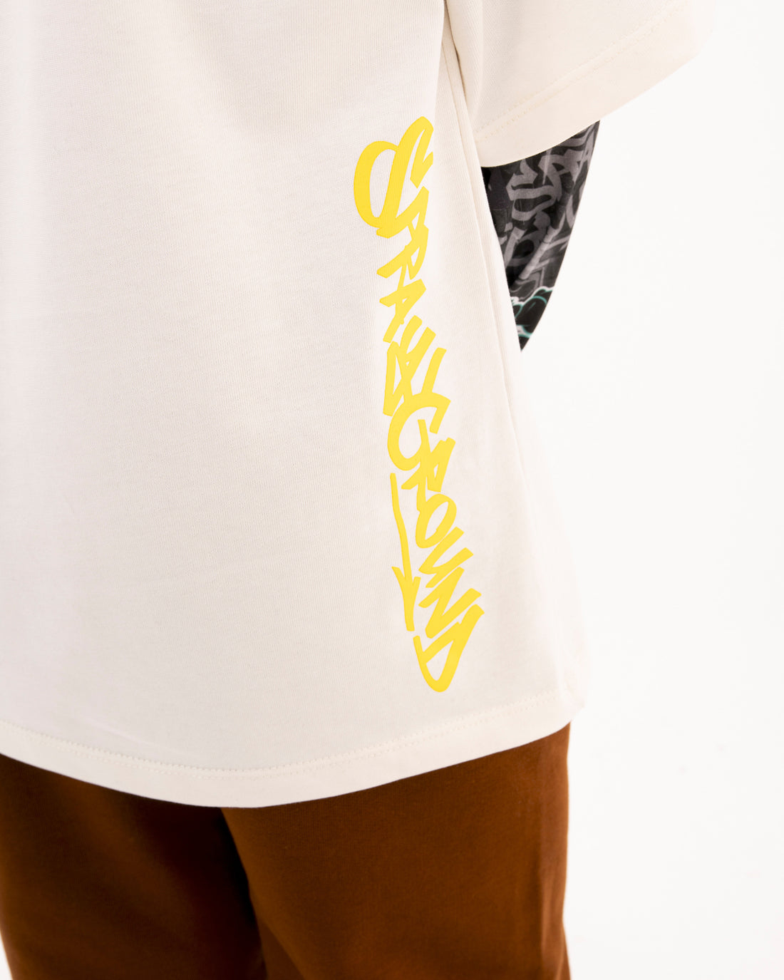 SPRAYGROUND TAG DOUBLE OVER T-SHIRT IVORY