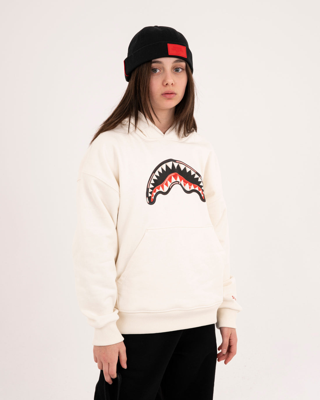 PAINTED DIABLO OVER HOODIE IVORY