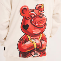 PAINTED DIABLO OVER HOODIE IVORY