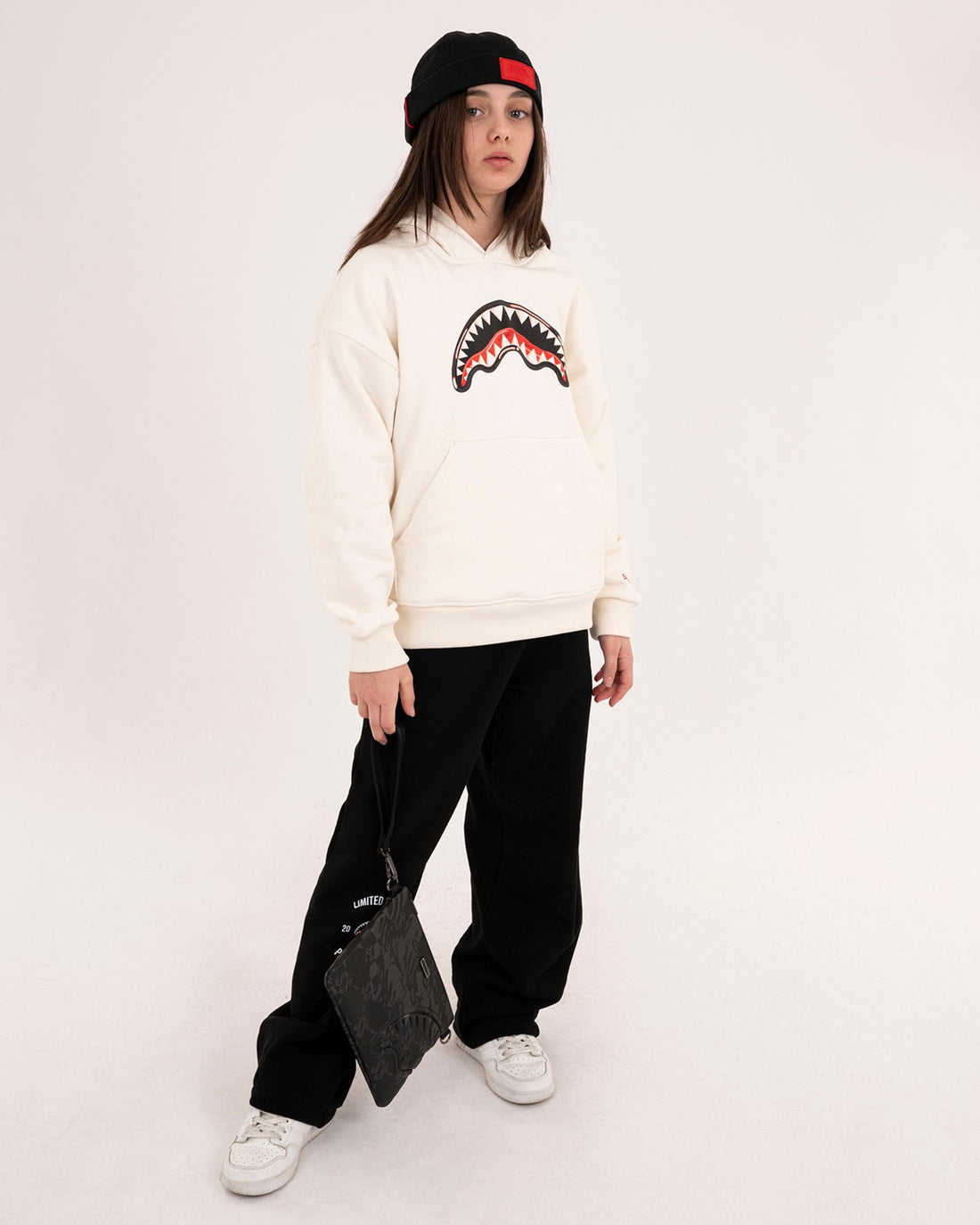 PAINTED DIABLO OVER HOODIE IVORY