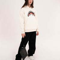PAINTED DIABLO OVER HOODIE IVORY