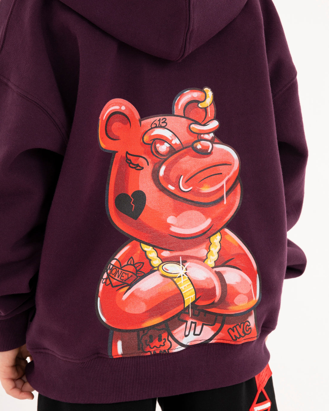 PAINTED DIABLO OVER HOODIE PURPLE