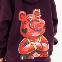 PAINTED DIABLO OVER HOODIE PURPLE