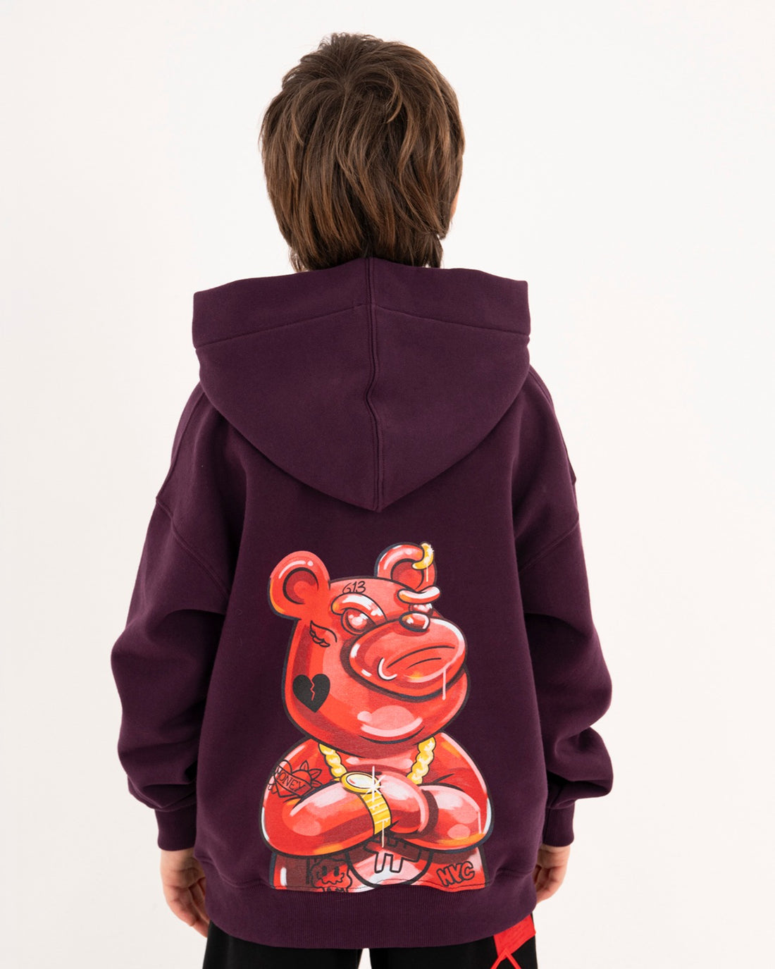 PAINTED DIABLO OVER HOODIE PURPLE