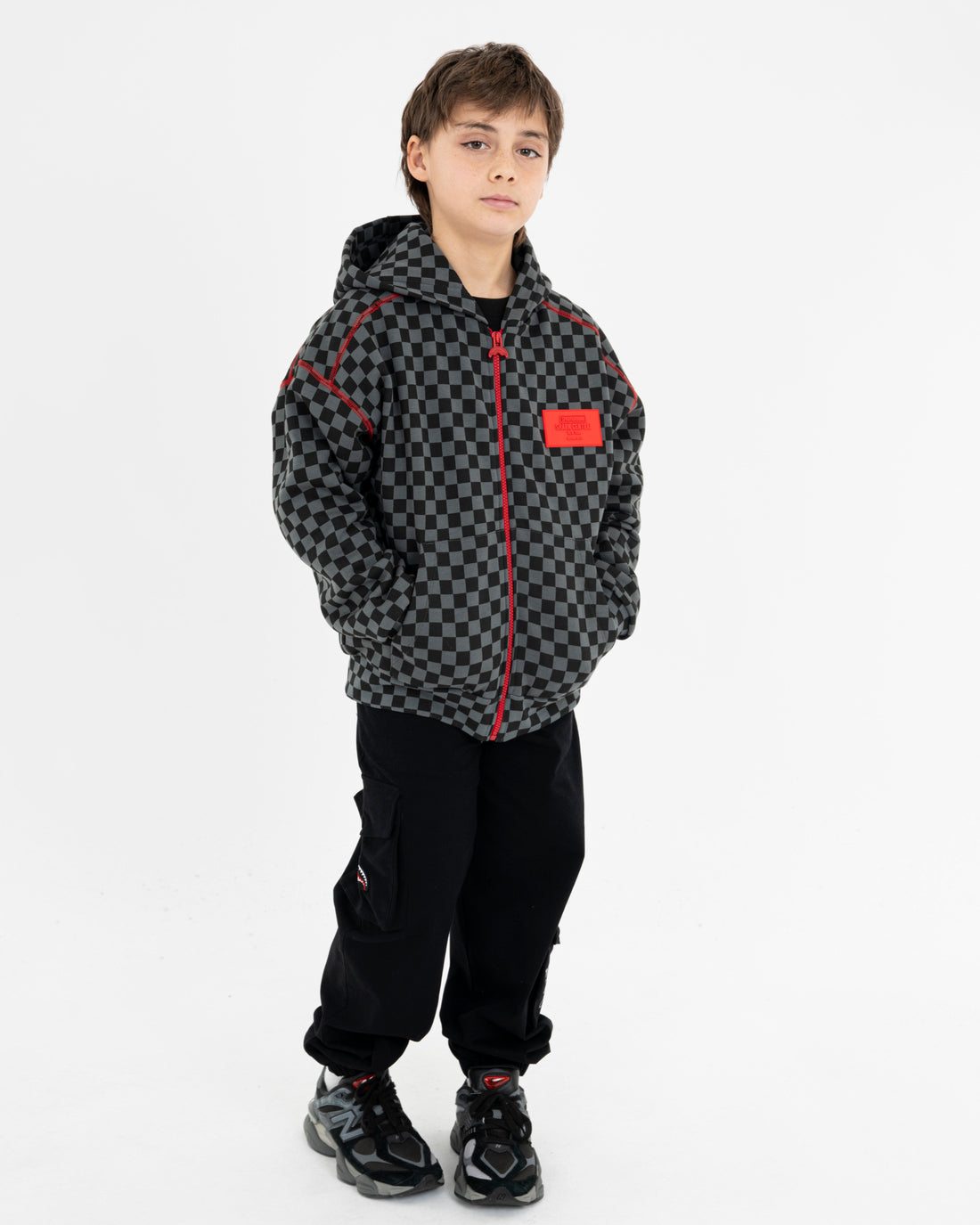 DIABLO BEAR IN THE CHECKERED OVER FULL-ZIP