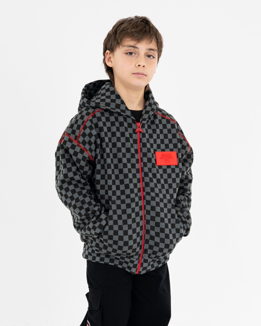 DIABLO BEAR IN THE CHECKERED OVER FULL-ZIP
