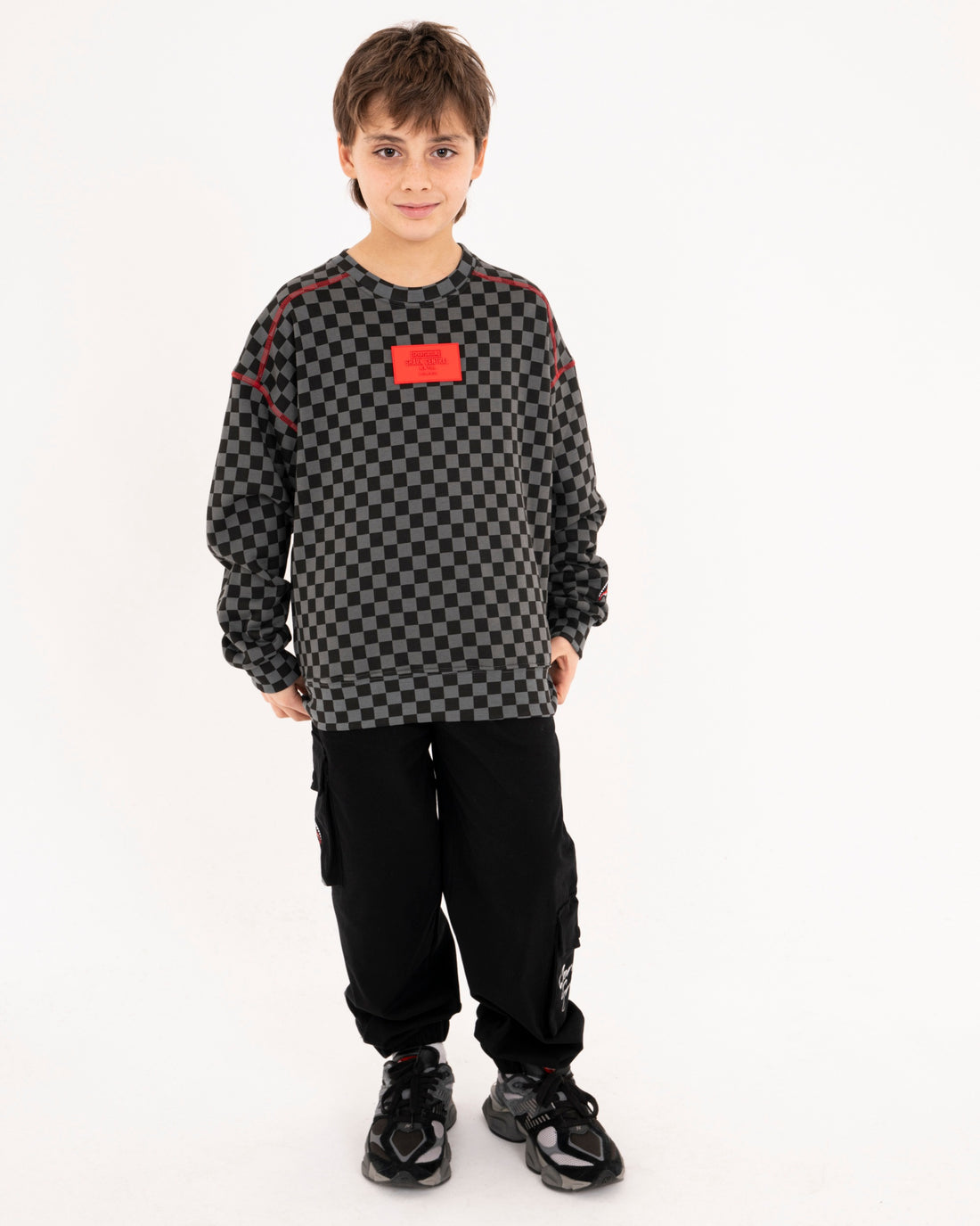 DIABLO BEAR IN THE CHECKERED OVER CREWNECK