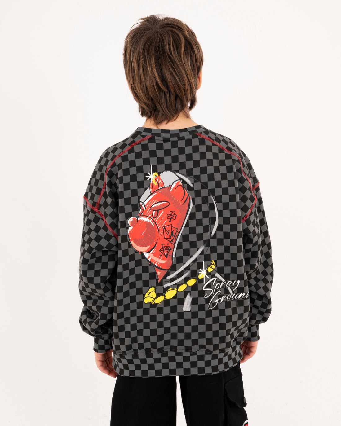 DIABLO BEAR IN THE CHECKERED OVER CREWNECK