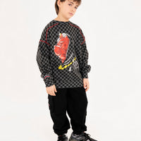 DIABLO BEAR IN THE CHECKERED OVER CREWNECK