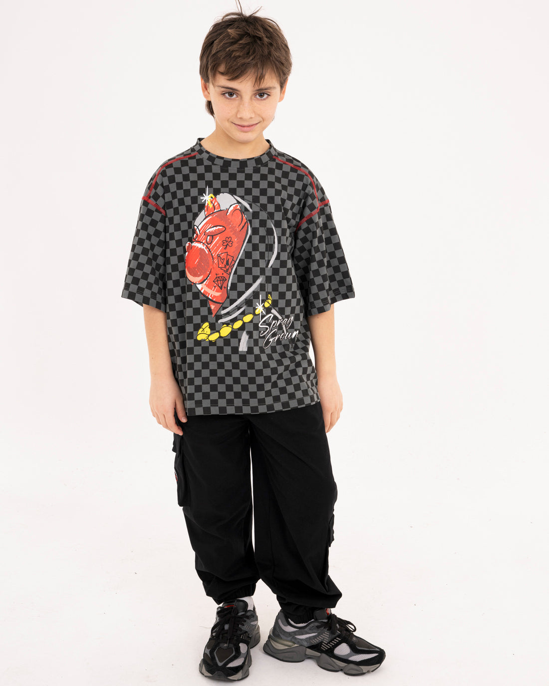 DIABLO BEAR IN THE CHECKERED OVER T-SHIRT