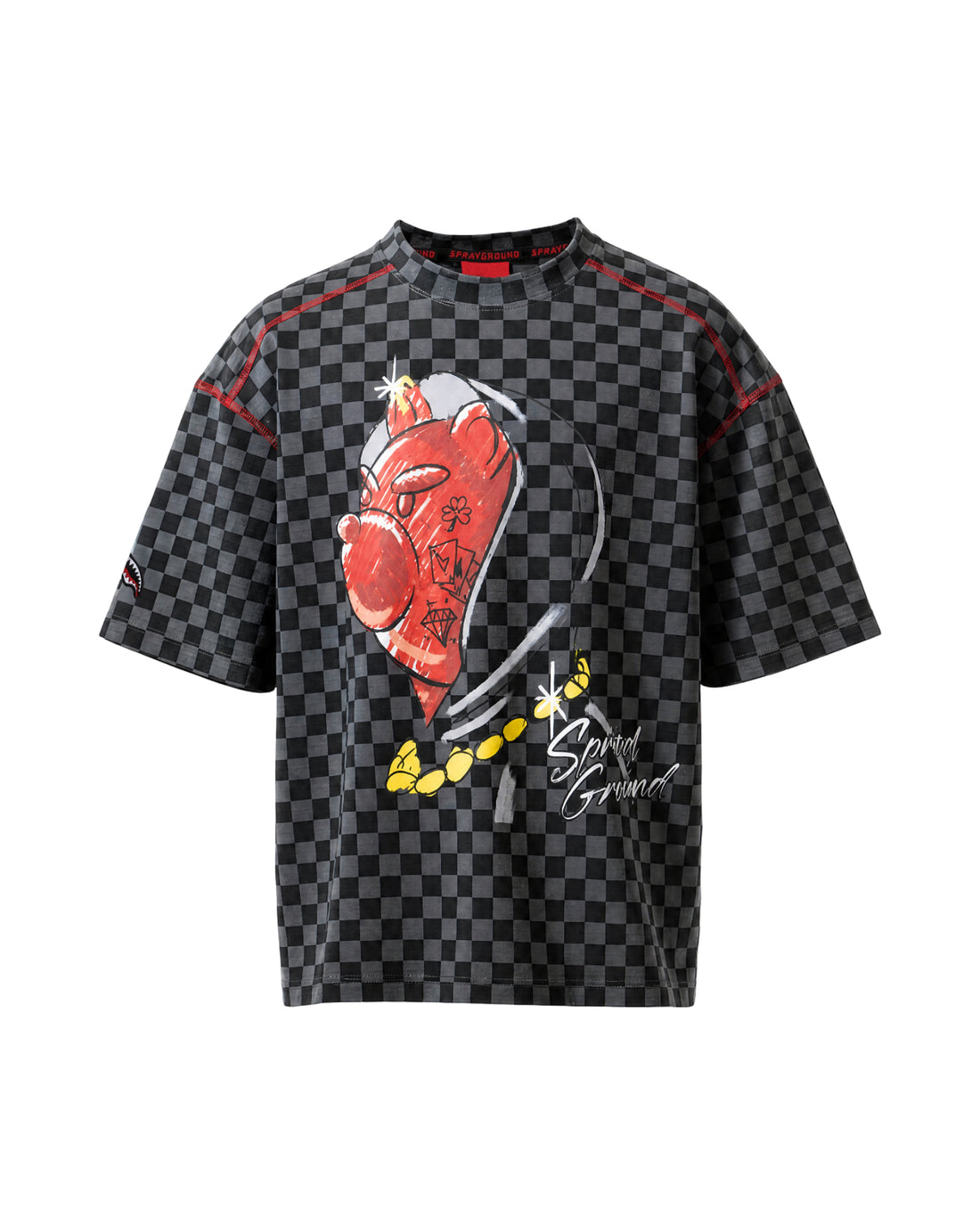 DIABLO BEAR IN THE CHECKERED OVER T-SHIRT