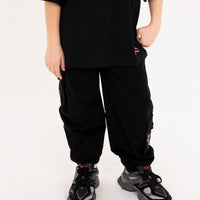 DIABLO BEAR SILVER SIGN BAGGY PANTS