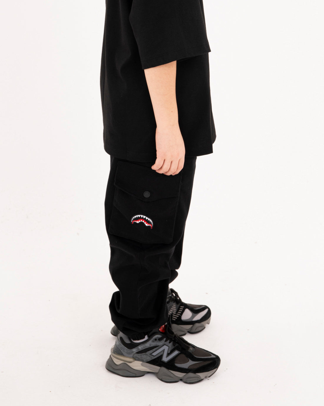 DIABLO BEAR SILVER SIGN BAGGY PANTS