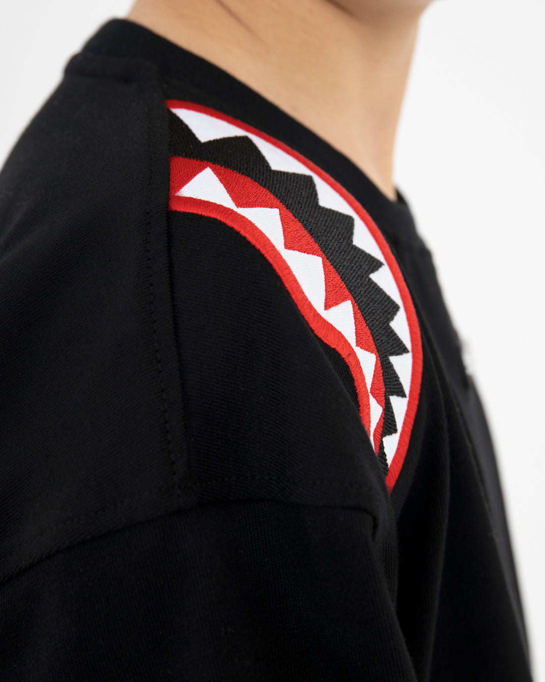 ALL SHARK PATCHES OVER T-SHIRT