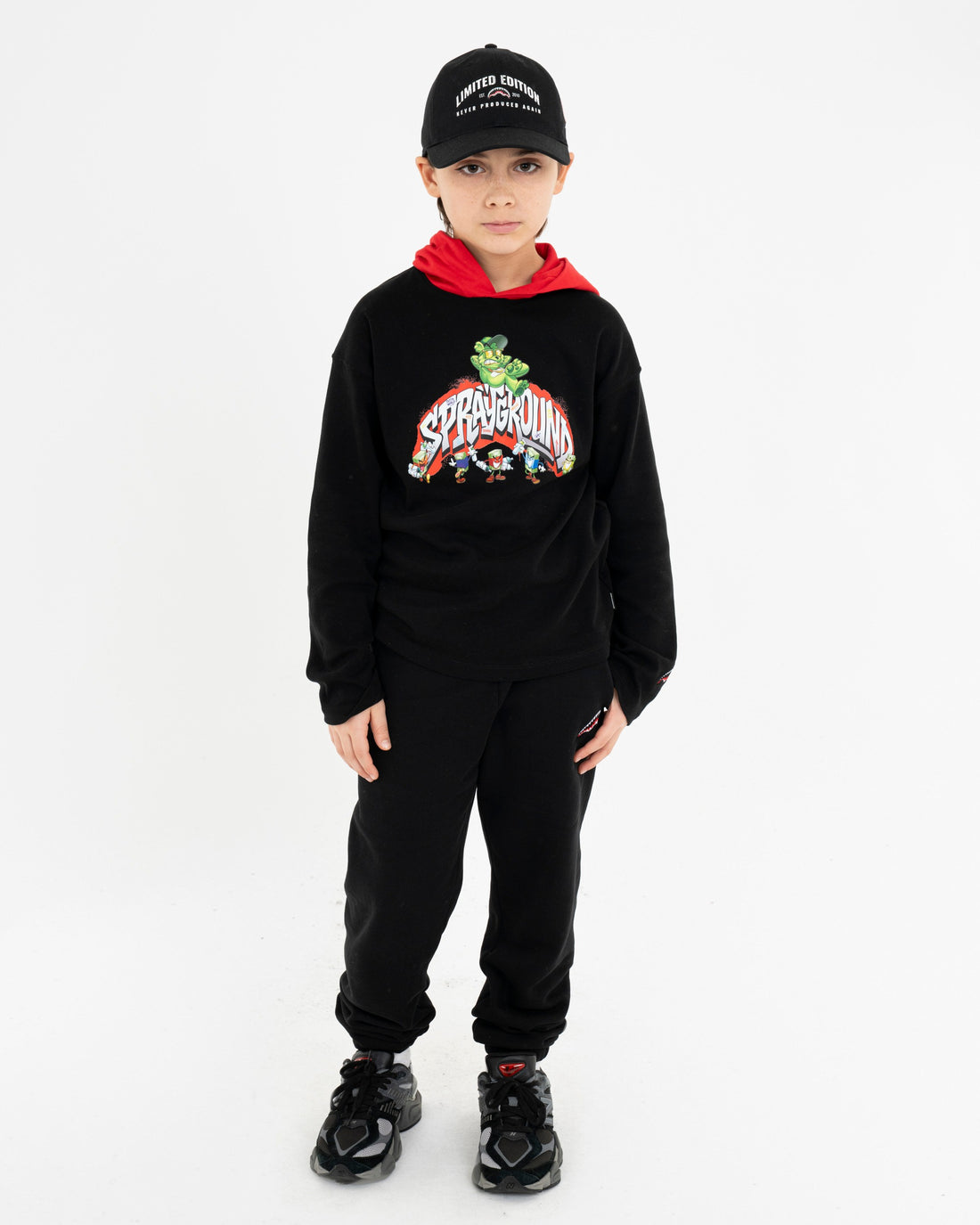 SPRAYGROUND CHARACTERS LONG HOODIE T-SHIRT
