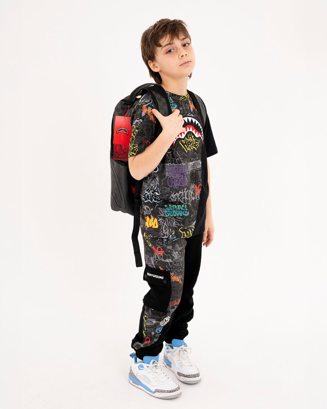 DIAGONAL CUT GRAFFITI REGULAR T-SHIRT