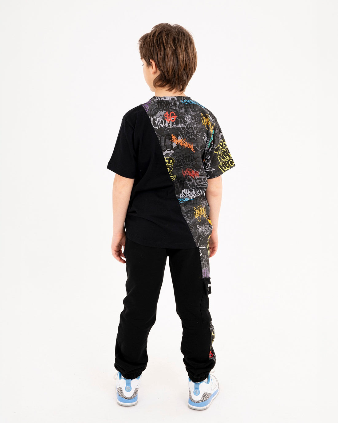 DIAGONAL CUT GRAFFITI REGULAR T-SHIRT
