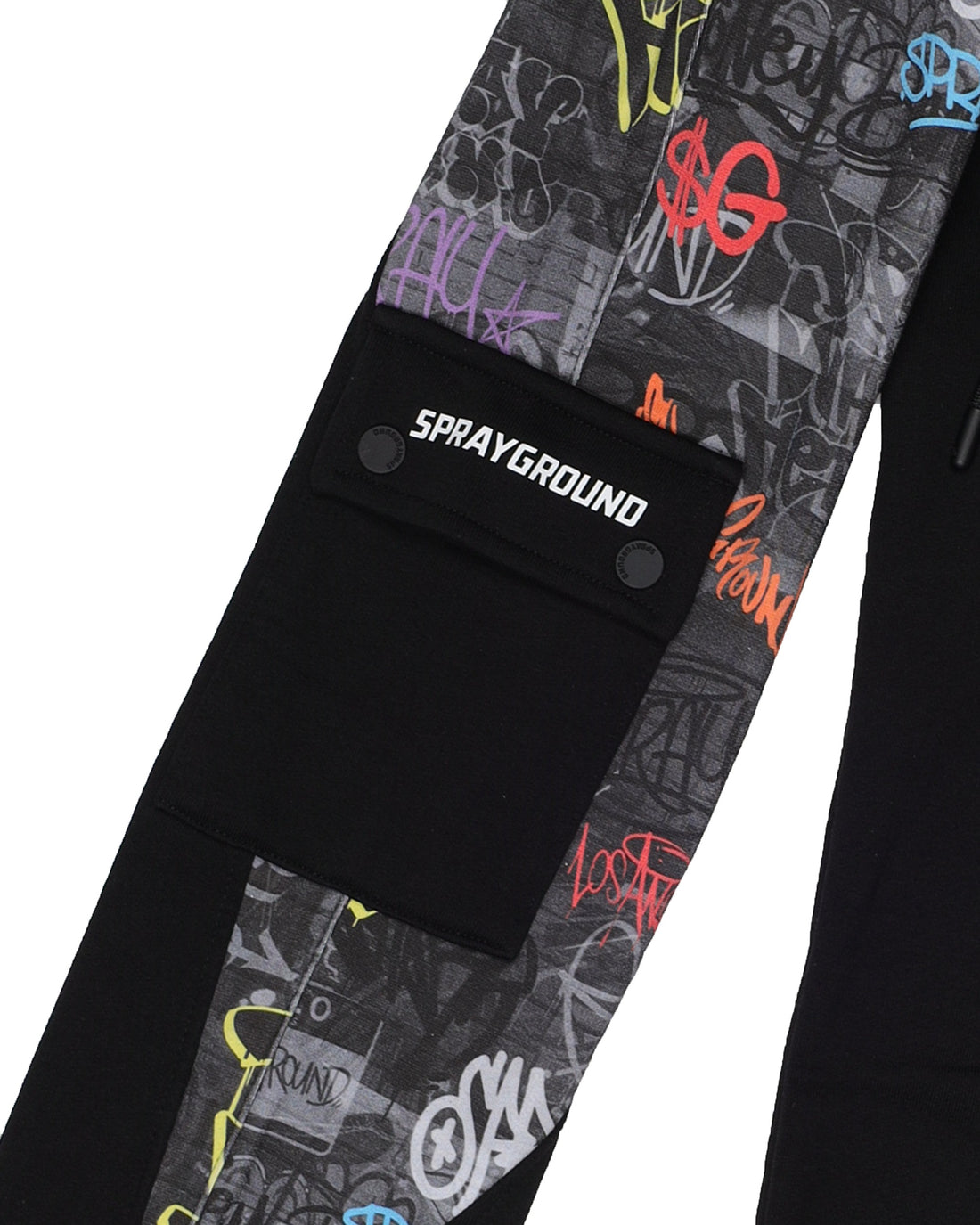 DIAGONAL CUT GRAFFITI PANTS