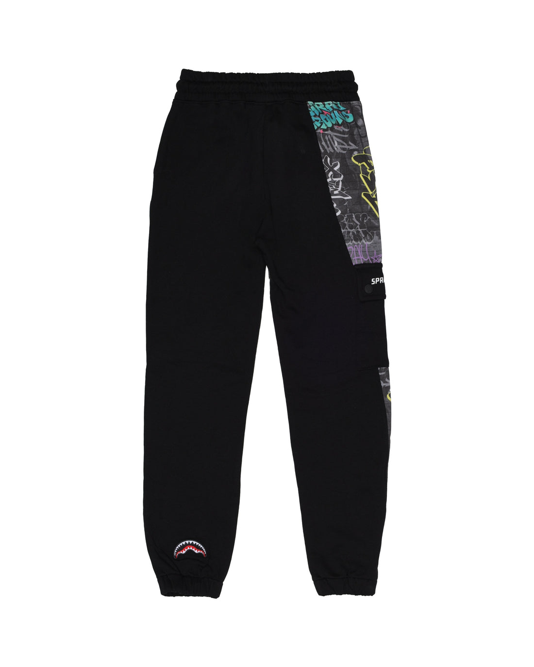 DIAGONAL CUT GRAFFITI PANTS