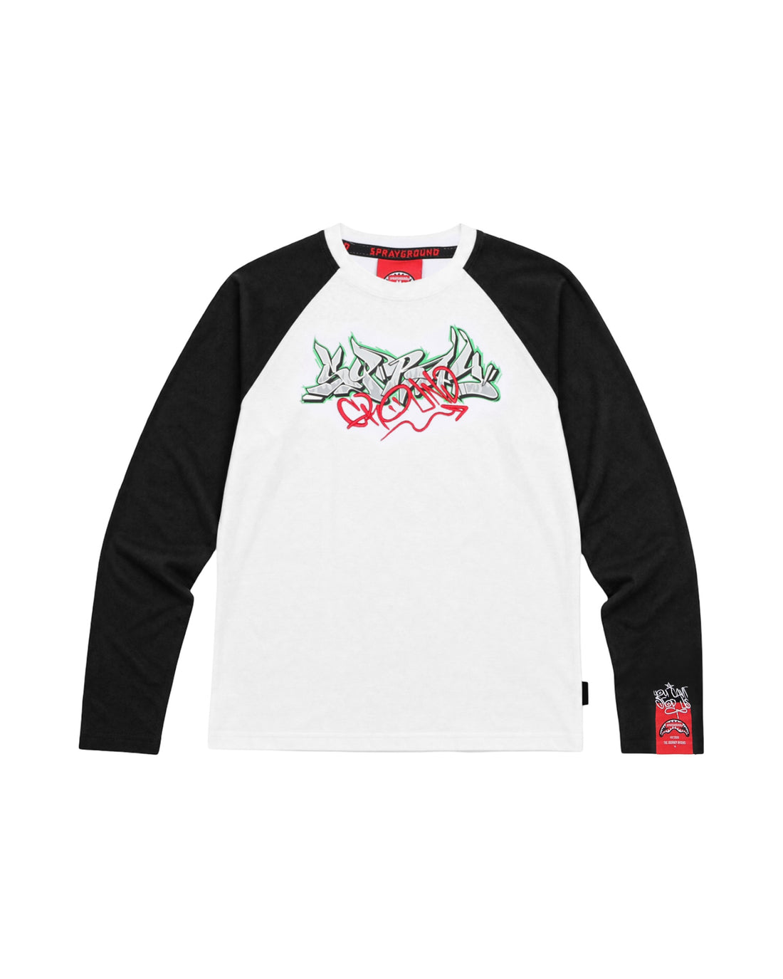 IN THE WALL RAGLAN LONG T-SHIRT W BLK