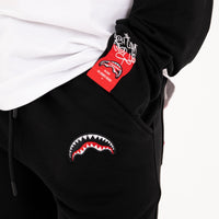 IN THE WALL RAGLAN LONG T-SHIRT W BLK