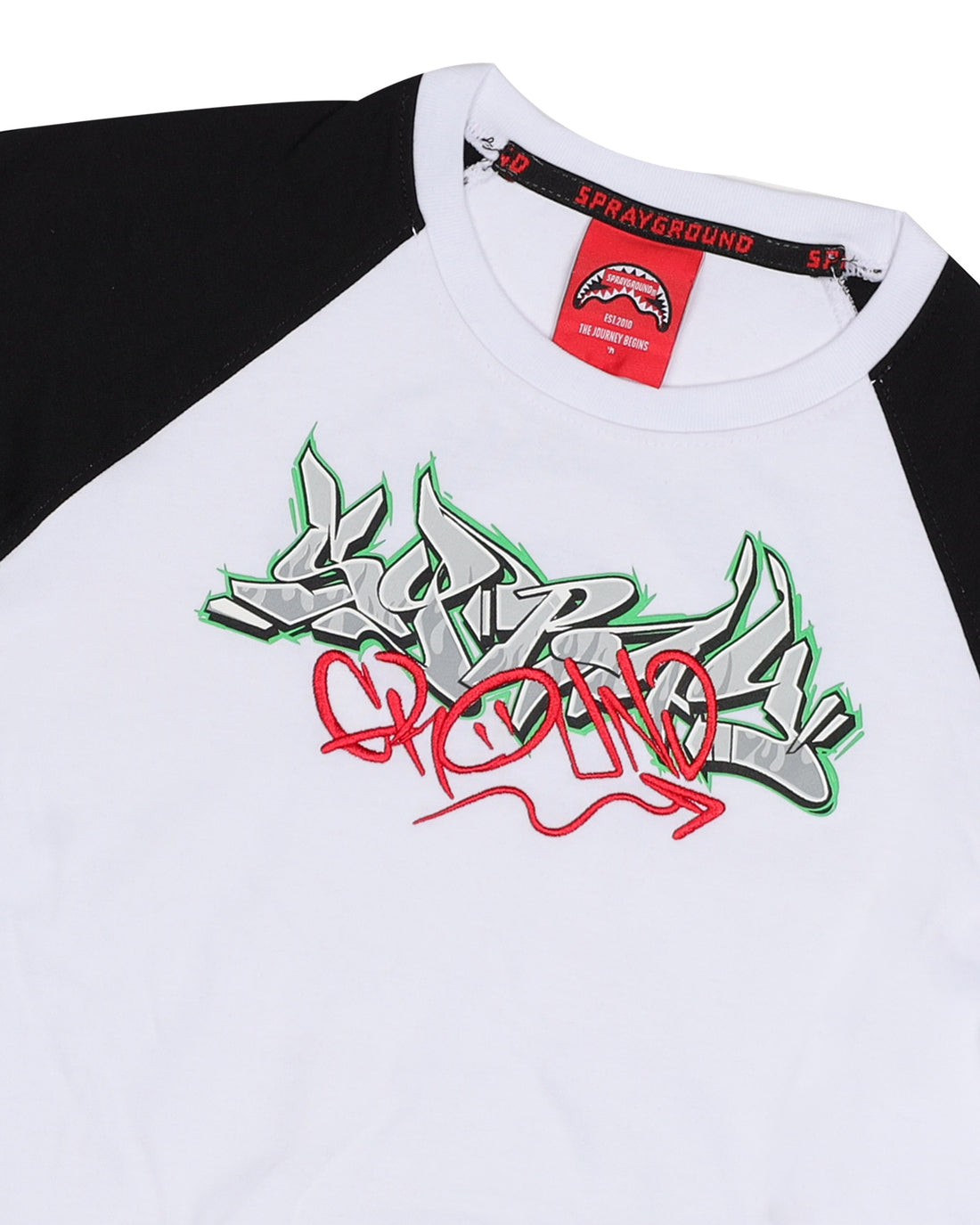 IN THE WALL RAGLAN LONG T-SHIRT W BLK