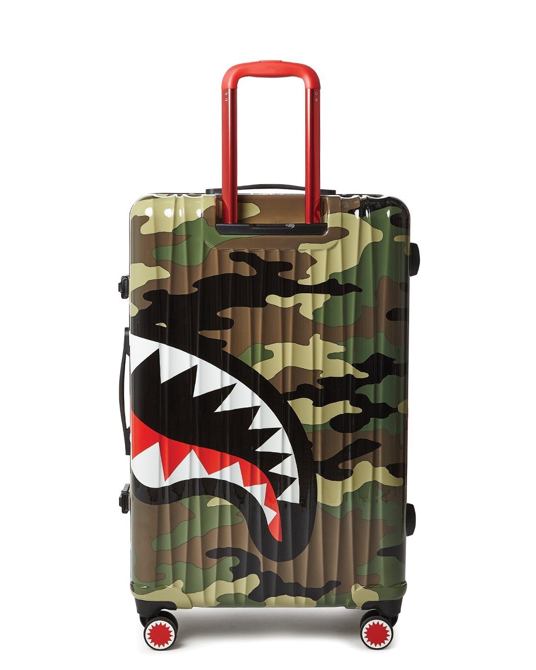 Camo Shark Mouth Large Luggage