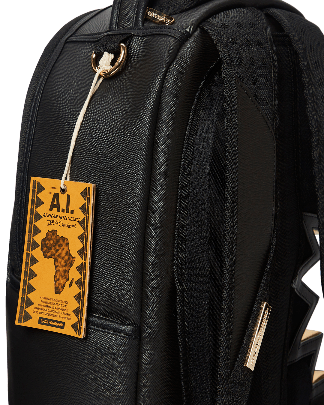 Zaino Sprayground Ai3 BLACK GOLD DLX BACKPACK Nero