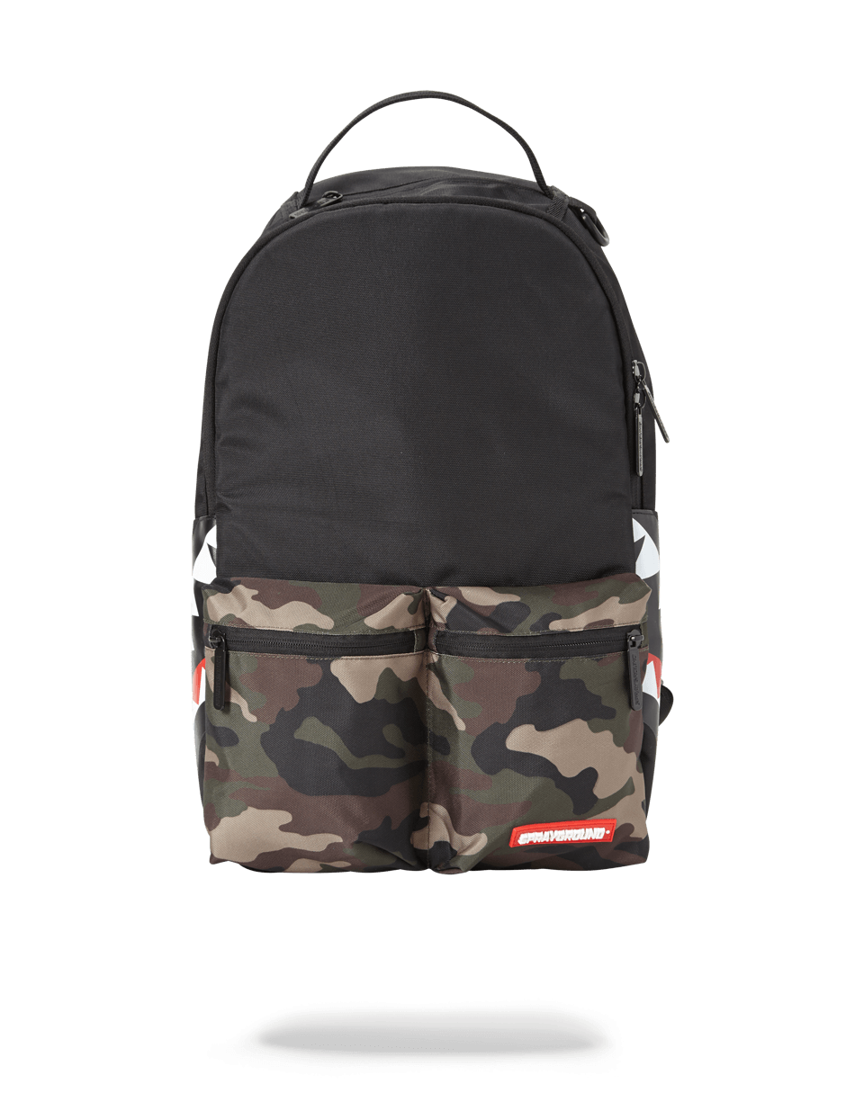 Sac à dos Sprayground Camo Side Shark Double Cargo Noir