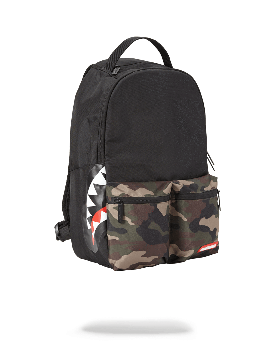 Sac à dos Sprayground Camo Side Shark Double Cargo Noir