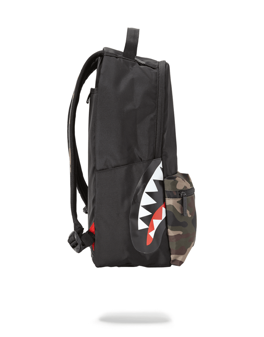 Sprayground Backpack Camo Side Shark Double Cargo Black