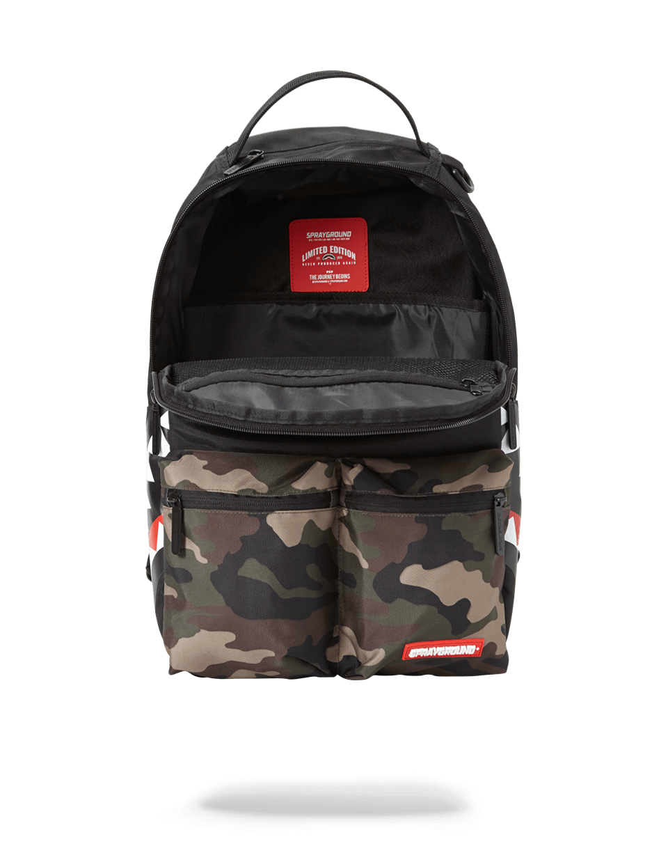 Sac à dos Sprayground Camo Side Shark Double Cargo Noir