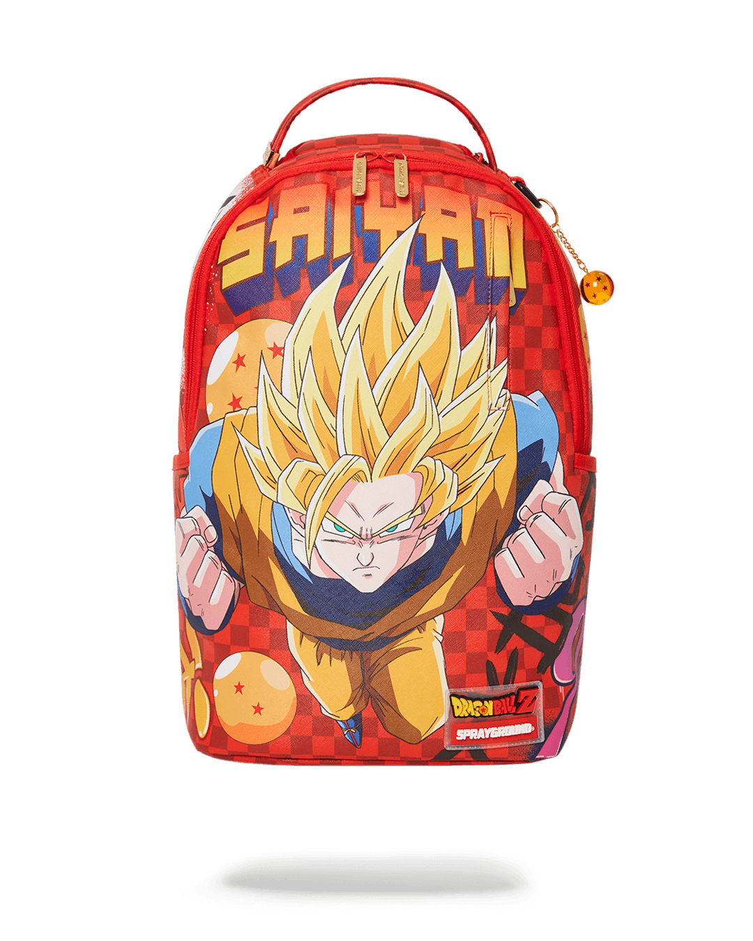 Zaino Sprayground DBZ ON THE RUN RED CHECK Rosso