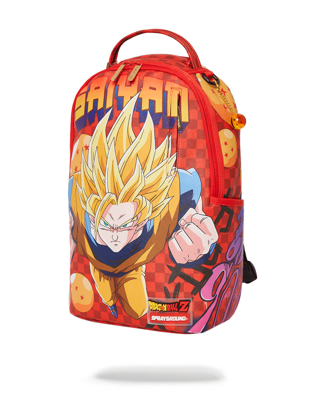 Zaino Sprayground DBZ ON THE RUN RED CHECK Rosso