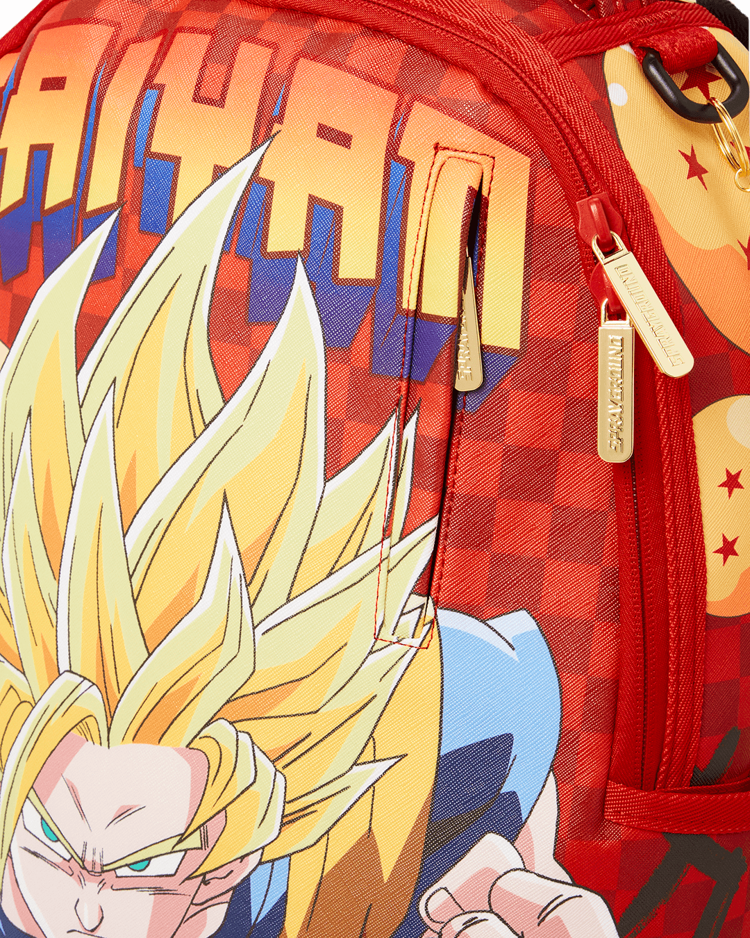 dragon ball z backpack louis vuitton Zaino Sprayground DBZ ON THE RUN RED CHECK Rosso