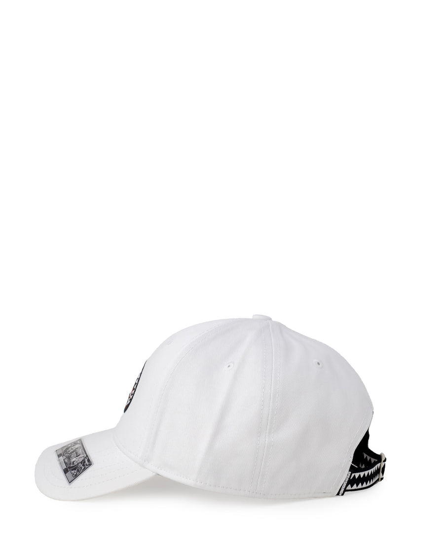 Cappello con visiera Sprayground SMOOTH CAP WHITE Bianco